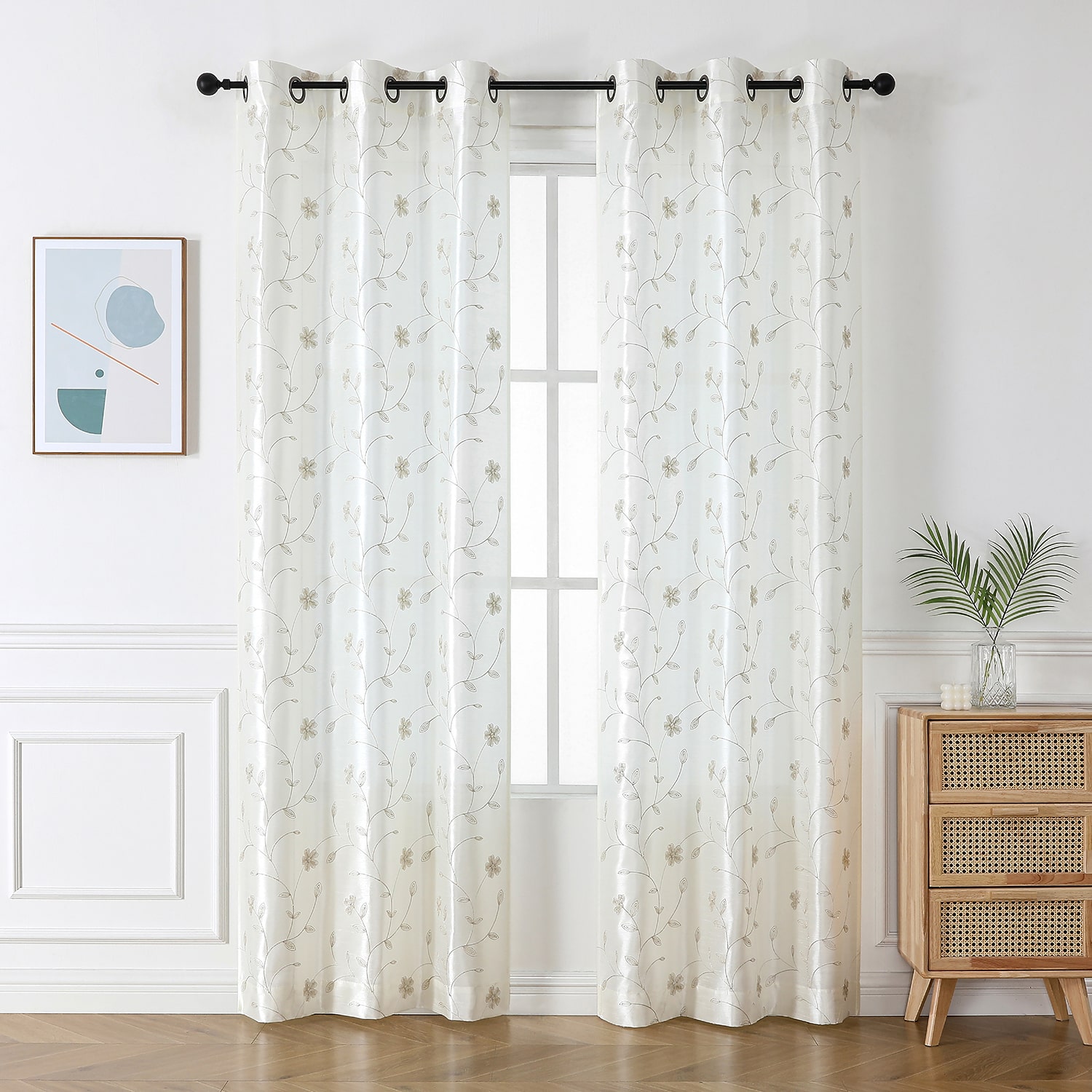 Harlow Grommet Top Light-Filtering Set of 2 Curtain Panel