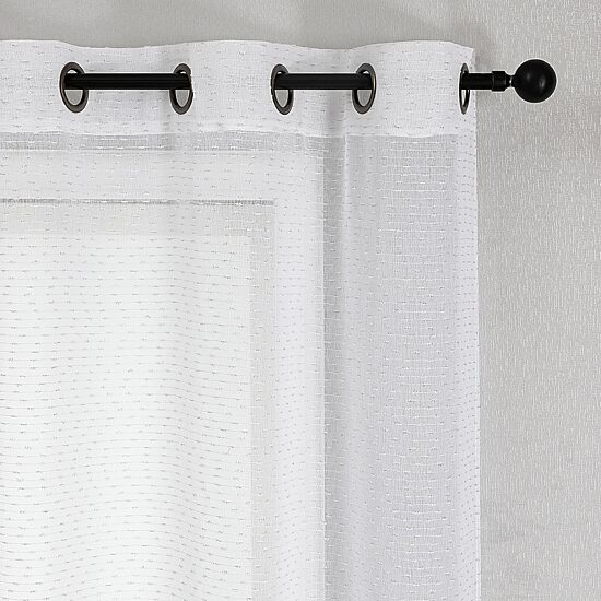 Priscilla Grommet Top Sheer Set of 2 Curtain Panel