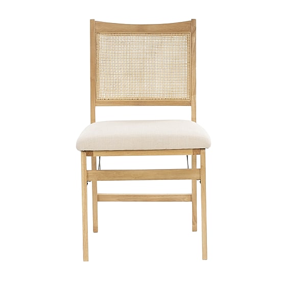 Linon Bonnie Cane Folding Chair