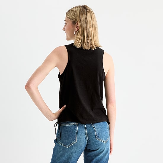 Coco Loteria Side Womens Juniors Round Neck Sleeveless Tank Top