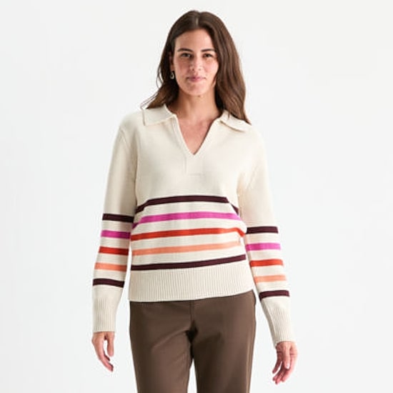 St. John's Bay Womens Long Sleeve Pullover Sweater