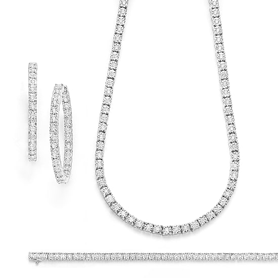 (G-H / Si2-I1) Womens 1 CT. T.W. Lab Grown White Diamond Sterling Silver 7.25 Inch Tennis Bracelet