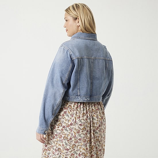 JS Jessica Simpson Womens Plus Denim Midweight Jacket