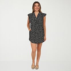 jcpenney womens shirt dress 52seven Womens Short Sleeve Midi Dots Shirt Dress, Color: Navy White