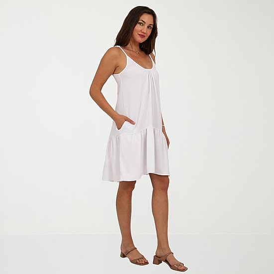 24seven Comfort Apparel Womens Scoop Neck Sleeveless A-Line Dress