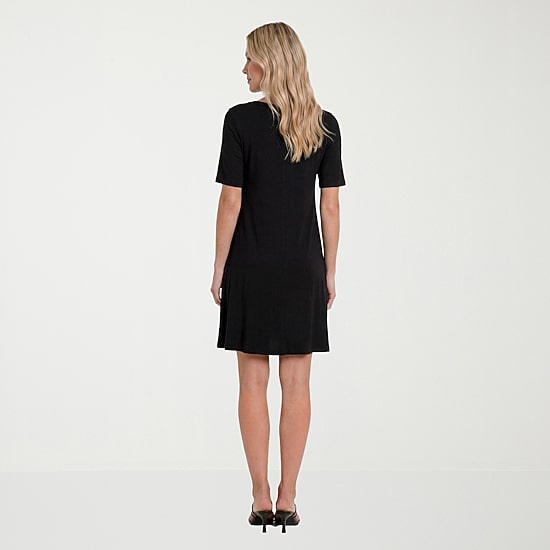 24seven Comfort Apparel Womens Short Sleeve T-Shirt Dress