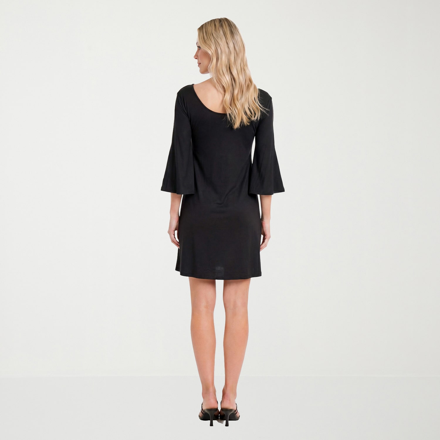 24seven Comfort Apparel Womens Scoop Neck Sleeveless Fit + Flare Dress