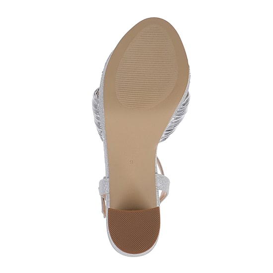 American Glamour Badgley Mischka Womens Nancy Heeled Sandals