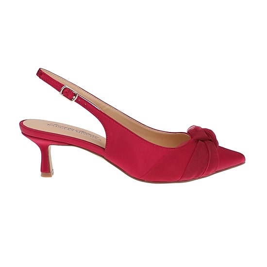 American Glamour Badgley Mischka Nyla Womens Pointed Closed Toe Kitten Heel Pumps