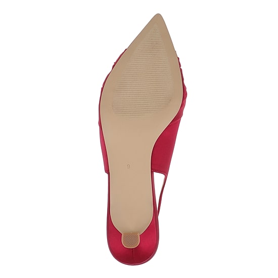 American Glamour Badgley Mischka Nyla Womens Pointed Closed Toe Kitten Heel Pumps