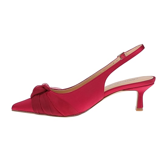 American Glamour Badgley Mischka Nyla Womens Pointed Closed Toe Kitten Heel Pumps