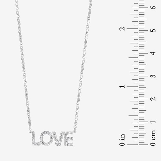 Effy Final Call Limited Quantities! Womens 1/6 CT. T.W. Natural White Diamond Sterling Silver 18 Inch Pendant Necklace