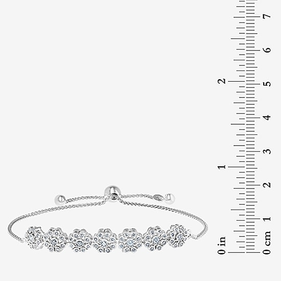 Effy Final Call Limited Quantities! Womens 1/2 CT. T.W. Natural White Diamond Sterling Silver Bolo Bracelet