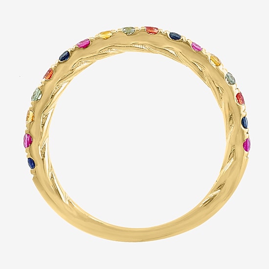 Effy Final Call Limited Quantities! Womens Genuine Sapphire 14K Gold Over Silver Stackable Ring