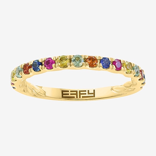 Effy Final Call Limited Quantities! Womens Genuine Sapphire 14K Gold Over Silver Stackable Ring