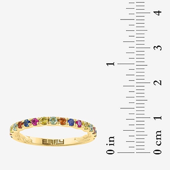 Effy Final Call Limited Quantities! Womens Genuine Sapphire 14K Gold Over Silver Stackable Ring