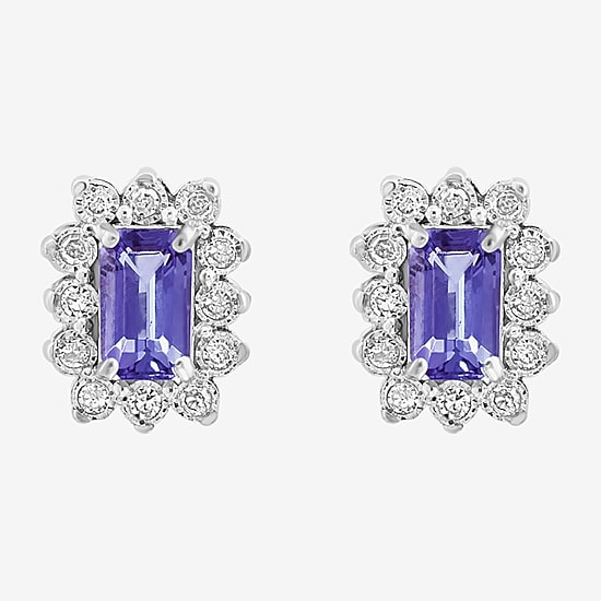 Effy Final Call Limited Quantities! 1/10 CT. T.W. Genuine Blue Tanzanite Sterling Silver 9.1mm Stud Earrings