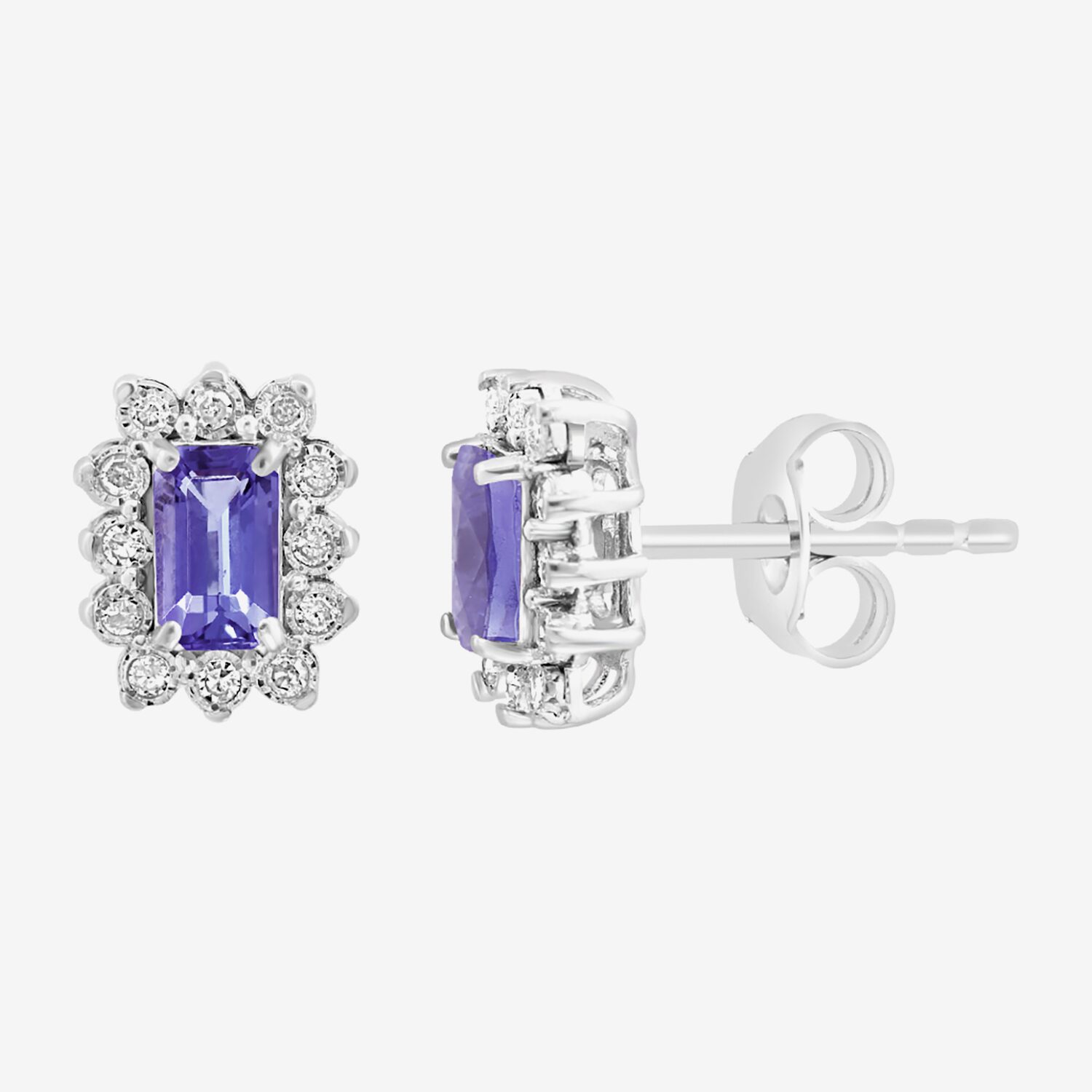 Effy Final Call Limited Quantities! 1/10 CT. T.W. Genuine Blue Tanzanite Sterling Silver 9.1mm Stud Earrings