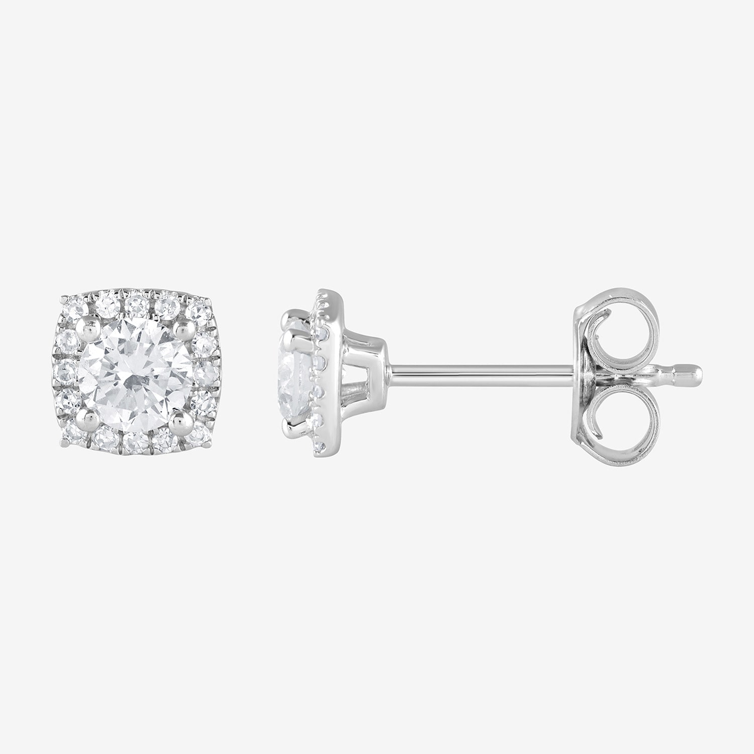(G/Si1-Si2) Womens 1 CT. T.W. Lab Grown White Diamond Sterling Silver Cushion 2-pc. Jewelry Set