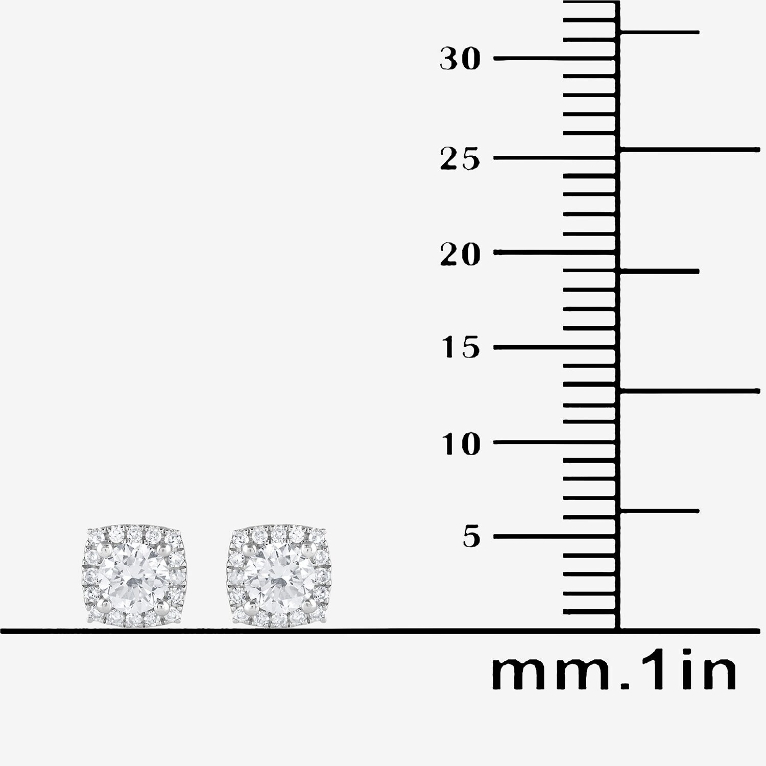 (G/Si1-Si2) Womens 1 CT. T.W. Lab Grown White Diamond Sterling Silver Cushion 2-pc. Jewelry Set