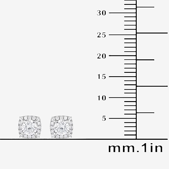 (G/Si1-Si2) Womens 1 CT. T.W. Lab Grown White Diamond Sterling Silver Cushion 2-pc. Jewelry Set