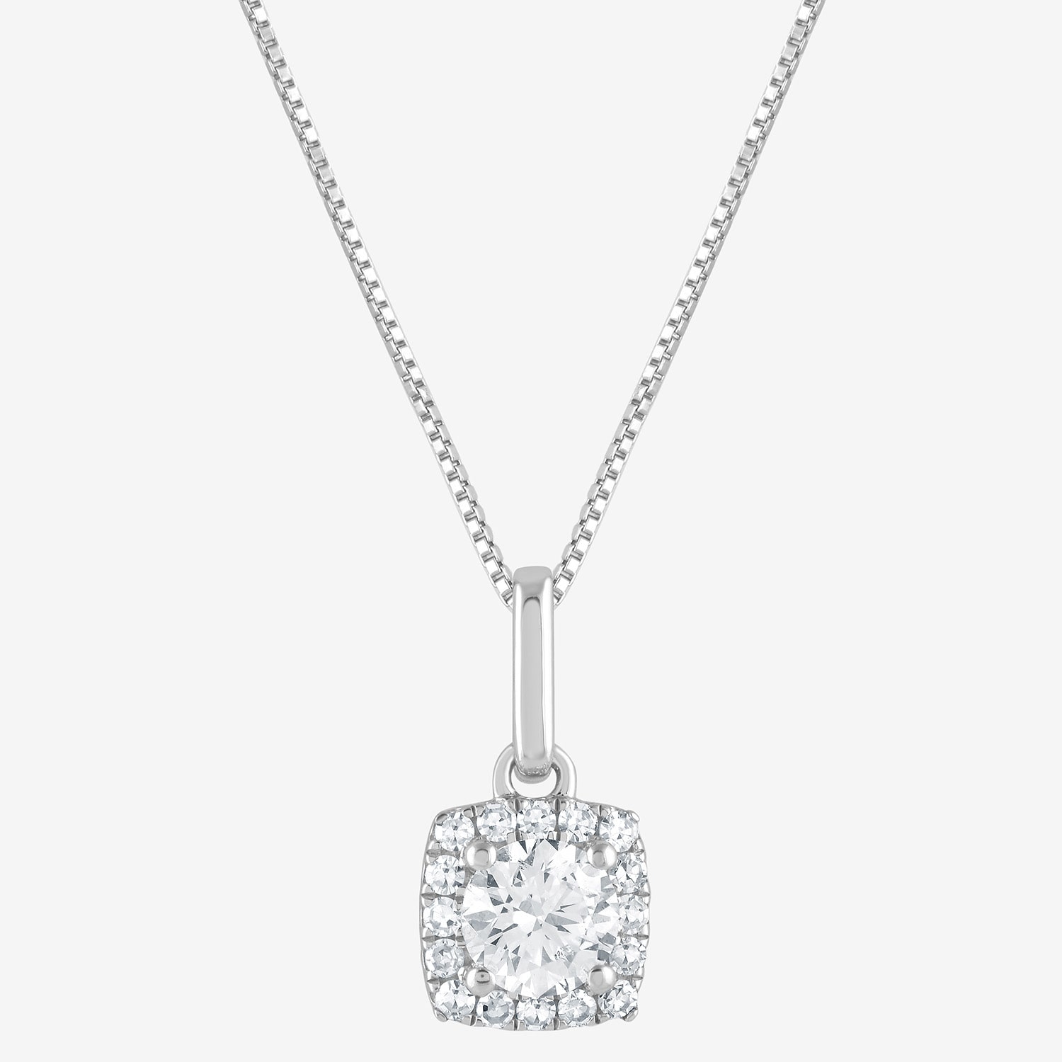 (G/Si1-Si2) Womens 1 CT. T.W. Lab Grown White Diamond Sterling Silver Cushion 2-pc. Jewelry Set