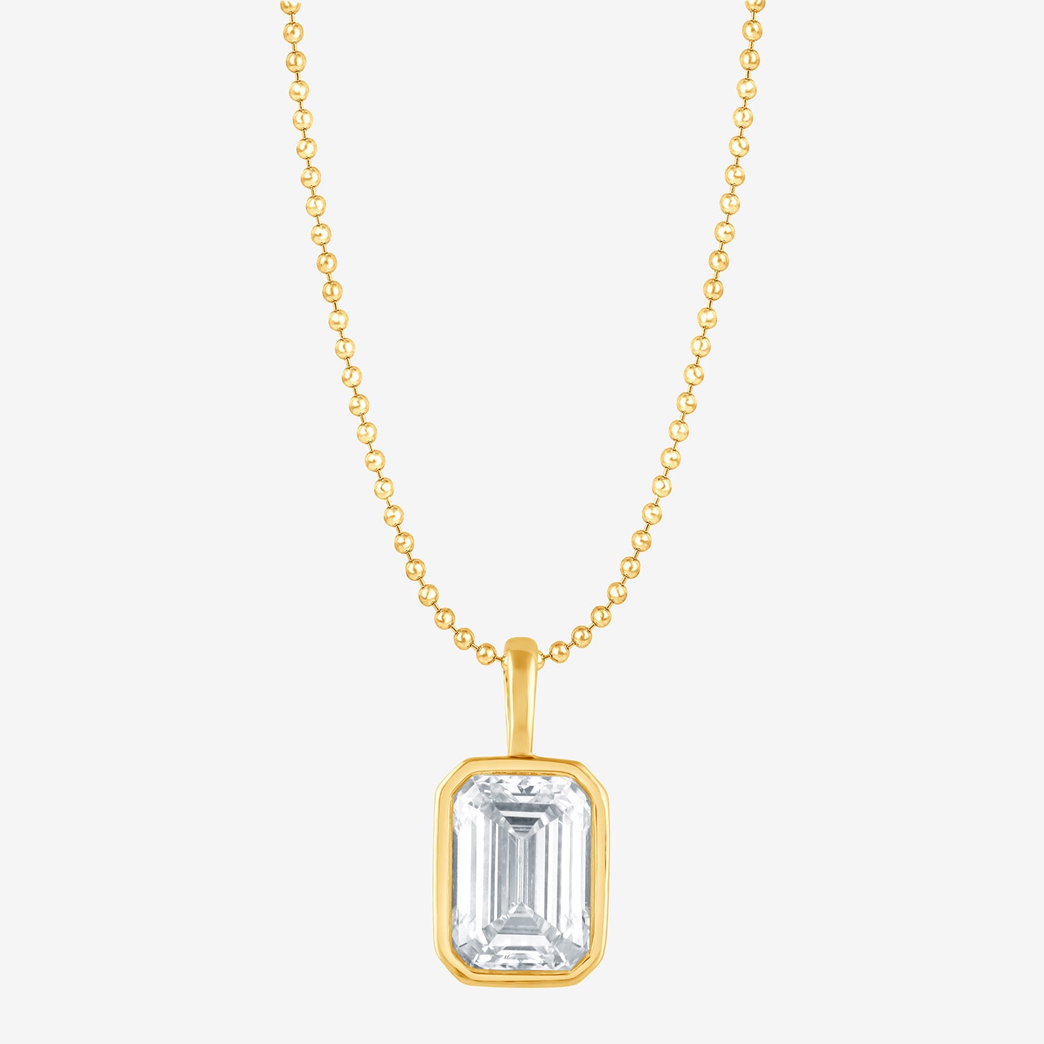 (G/Si1-Si2) Womens 1 CT. T.W. Lab Grown White Diamond 14K Gold Over Silver 18 Inch Pendant Necklace