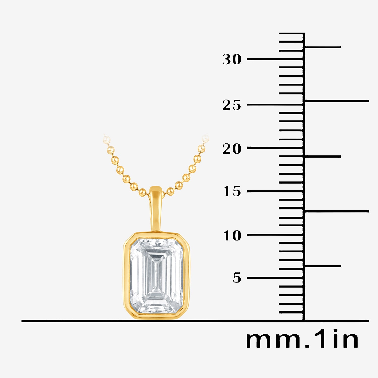 (G/Si1-Si2) Womens 1 CT. T.W. Lab Grown White Diamond 14K Gold Over Silver 18 Inch Pendant Necklace