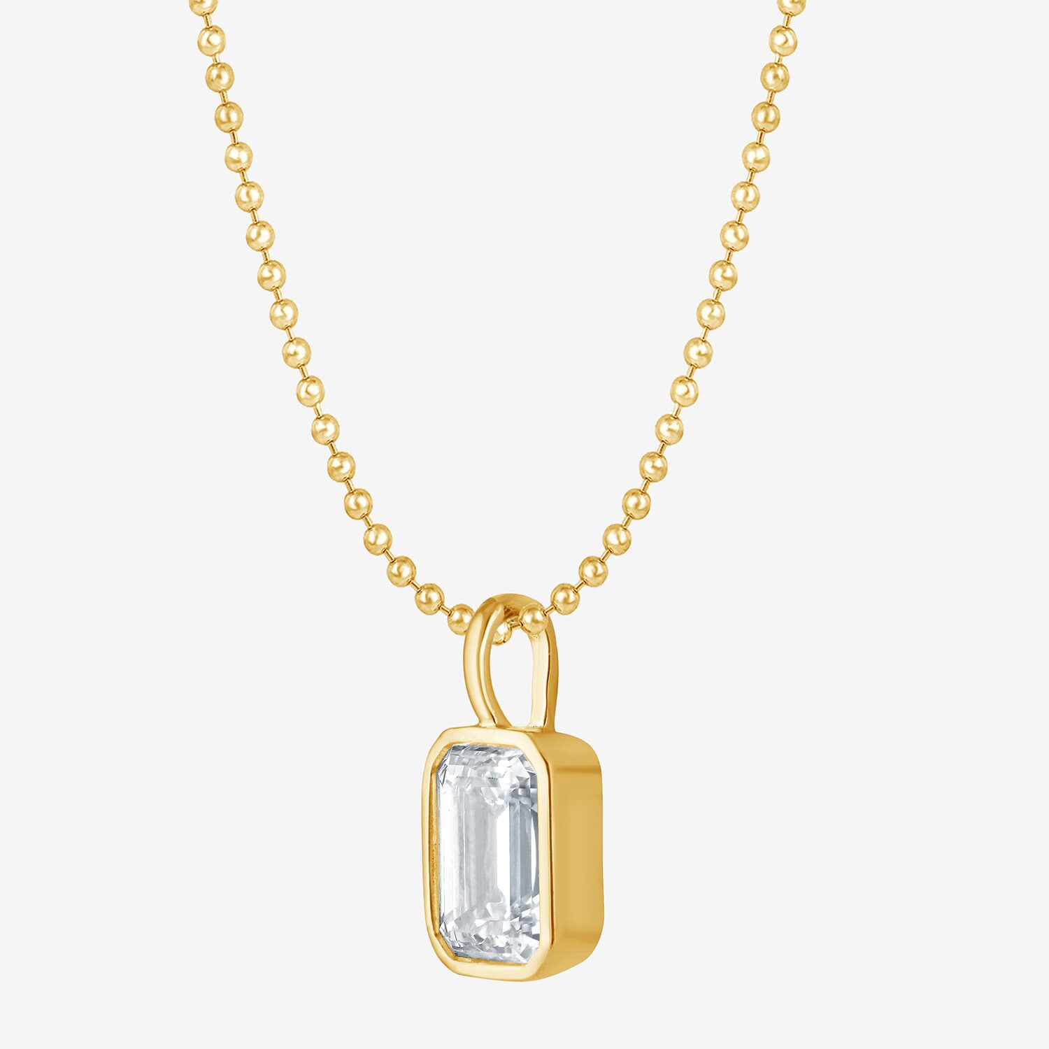 (G/Si1-Si2) Womens 1 CT. T.W. Lab Grown White Diamond 14K Gold Over Silver 18 Inch Pendant Necklace