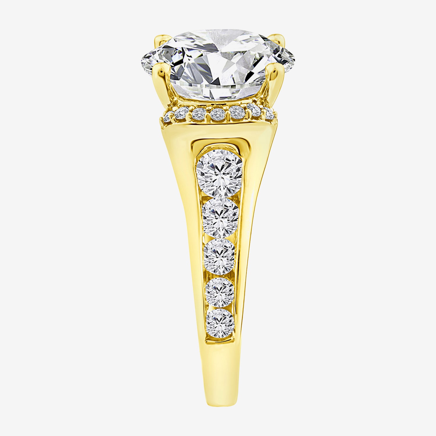 (H-I/I1) Womens 1 CT. T.W. Lab Grown White Diamond 14K Gold Over Silver Side Stone Bridal Set