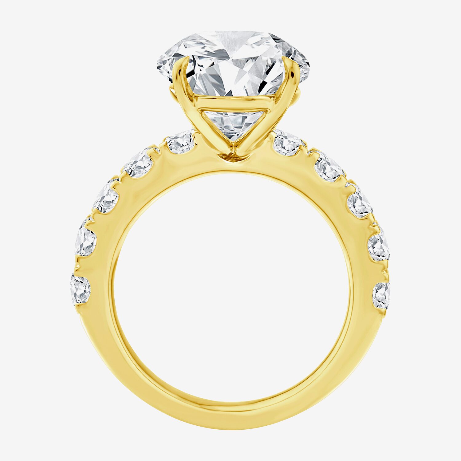 Signature By Modern Bride (F / Vs2) Womens 8 1/2 Ct. T.W. Lab Grown White Diamond 14K Gold Oval Side Stone Engagement Ring