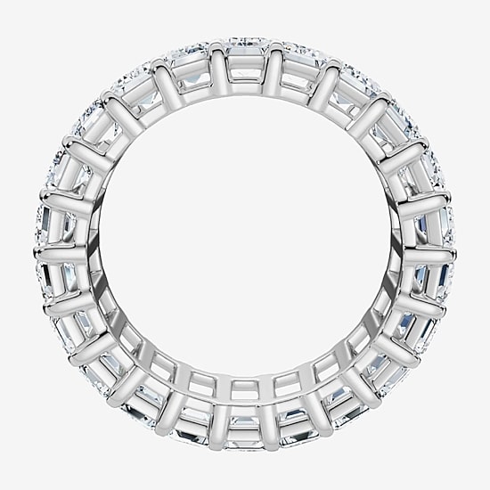 (F-G /Vs1-Vs2) Unisex Adult 5MM 6 CT. T.W. Lab Grown White Diamond 14K Gold Eternity Wedding Band
