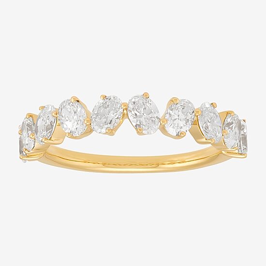 (H-I / Si2) Womens 1 1/2 CT. T.W. Lab Grown White Diamond 10K Gold Wedding Band