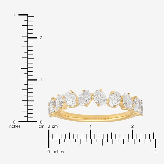 (H-I / Si2) Womens 1 1/2 CT. T.W. Lab Grown White Diamond 10K Gold Wedding Band