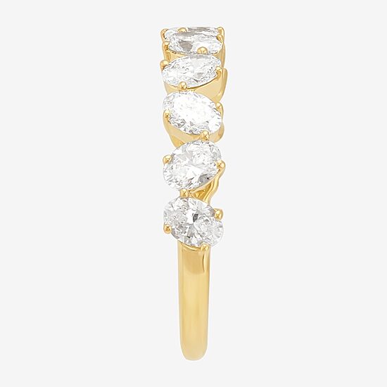 (H-I / Si2) Womens 1 1/2 CT. T.W. Lab Grown White Diamond 10K Gold Wedding Band