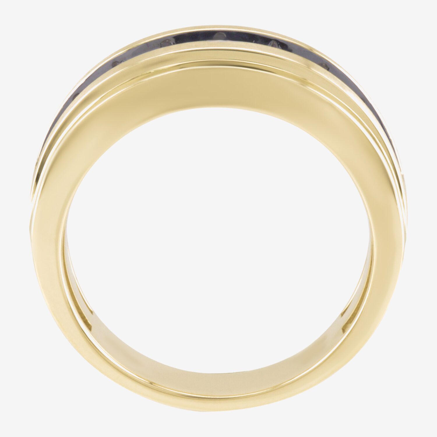 (Champagne / I2-I3) Mens 9M 1 CT. T.W. Genuine Brown Diamond 10K Gold Wedding Band