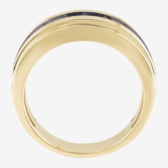 (Champagne / I2-I3) Mens 9M 1 CT. T.W. Genuine Brown Diamond 10K Gold Wedding Band