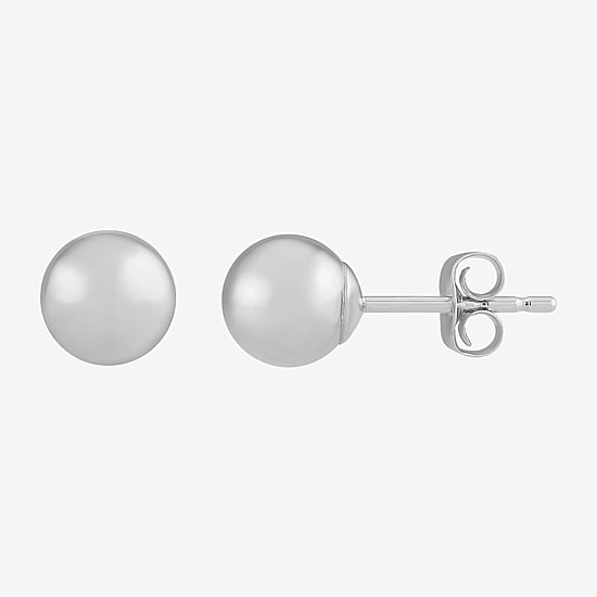 14K Gold 11.9mm Round Stud Earrings