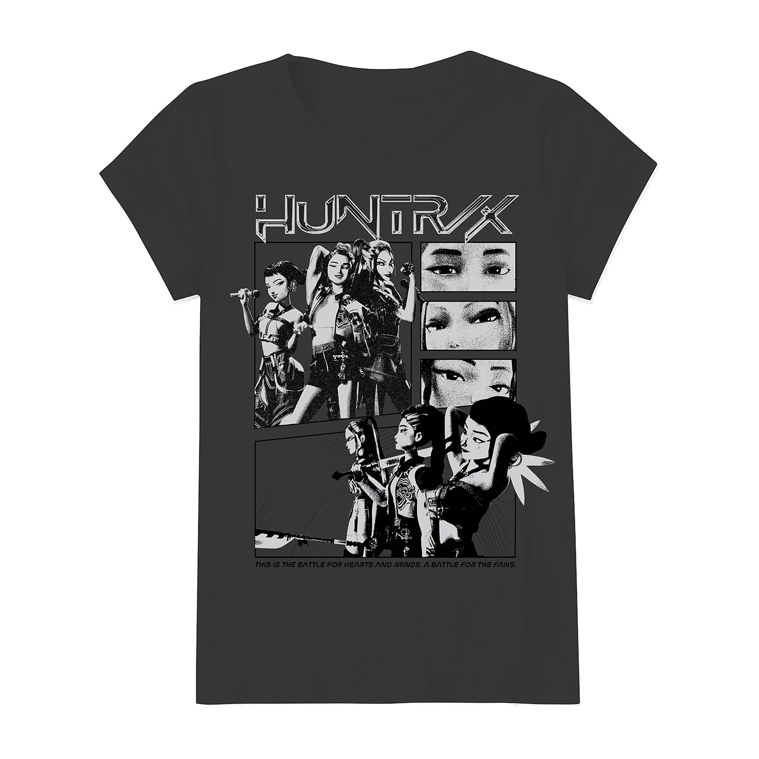 Little & Big Kid Girls Round Neck Short Sleeve Regular Fit KPop Demon Hunters Graphic T-Shirt