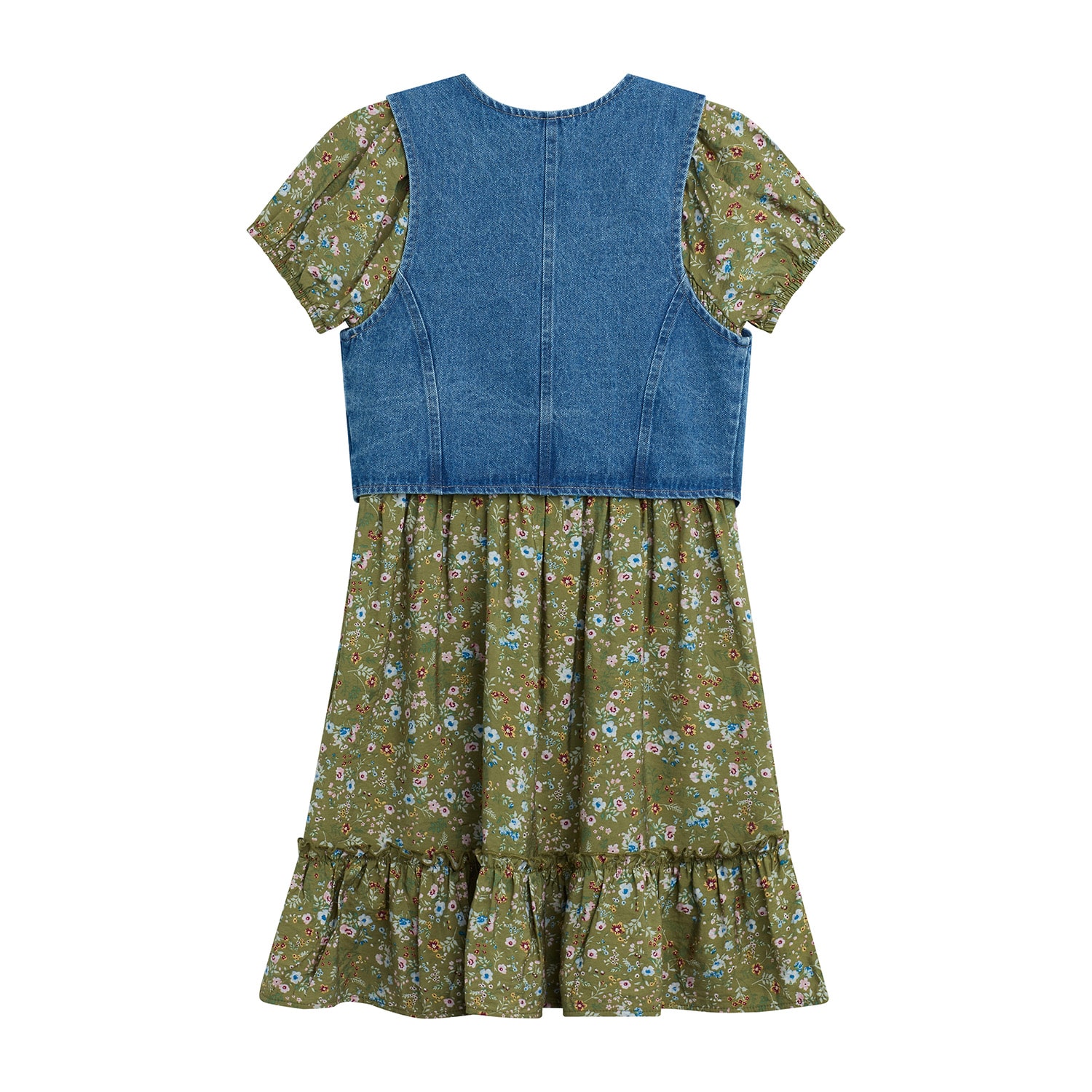 Byer California Girls Puffed Floral 2-pc. Dress Set