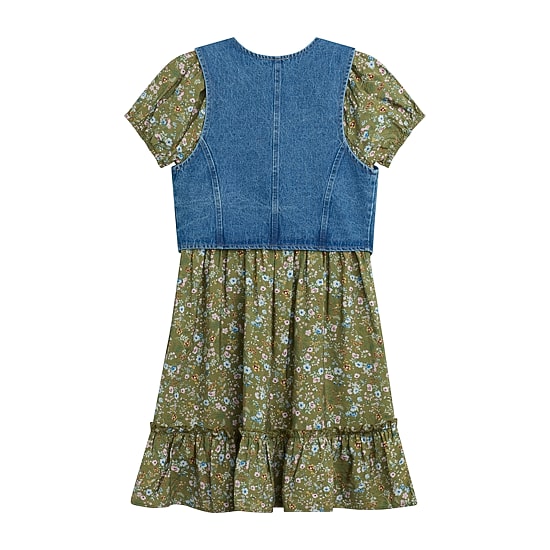 Byer California Girls Puffed Floral 2-pc. Dress Set
