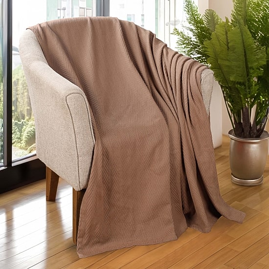 SUPERIOR® Metro Woven Zig-Zag Chevron Cotton Multi-Use Throw