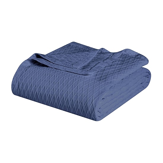 SUPERIOR® Diamond Weave Breathable Cotton All-Season Throw