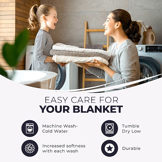 SUPERIOR® Basketweave Breathable Cotton Multi-Use Throw