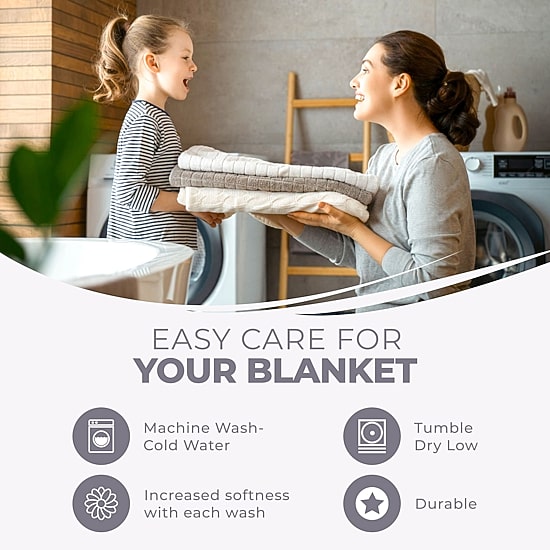 SUPERIOR® Basketweave Breathable Cotton Multi-Use Throw