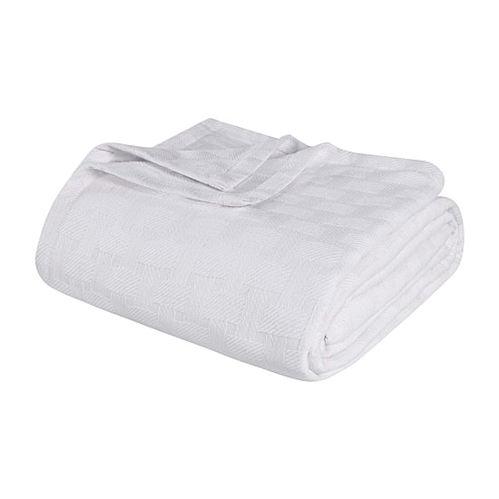 SUPERIOR® Basketweave Breathable Cotton Multi-Use Throw