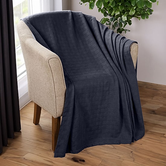 SUPERIOR® Basketweave Breathable Cotton Multi-Use Throw