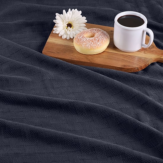 SUPERIOR® Basketweave Breathable Cotton Multi-Use Throw