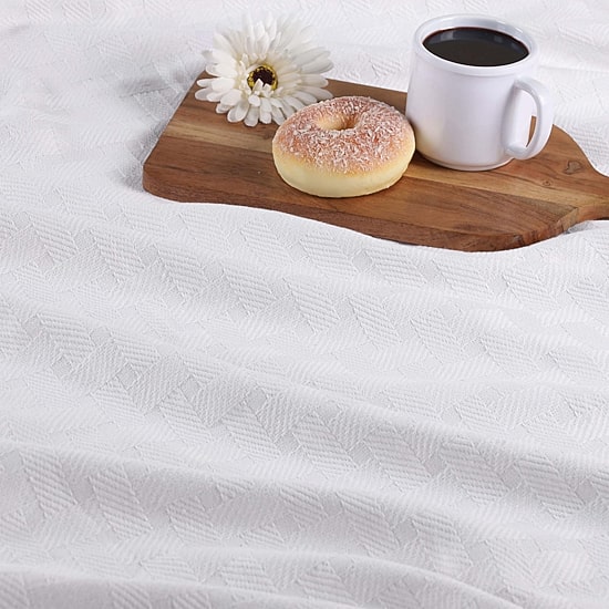 SUPERIOR® Basketweave Breathable Cotton Multi-Use Throw