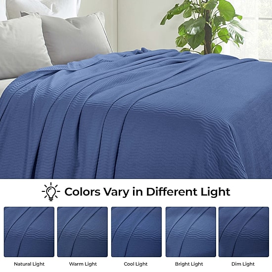 SUPERIOR® Jena Jacquard Weave Textured Chevron Cotton Multi-Use Throw